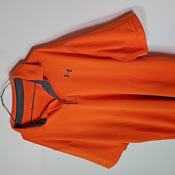 Under Armour orange XLT loose fit athletic short sleeve polo - Picture 2 of 6